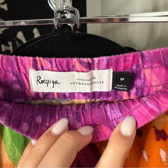 Anthropologie Roegiya Floral PJ Bottoms Multicolor Drawstring Size SP - Picture 6 of 8